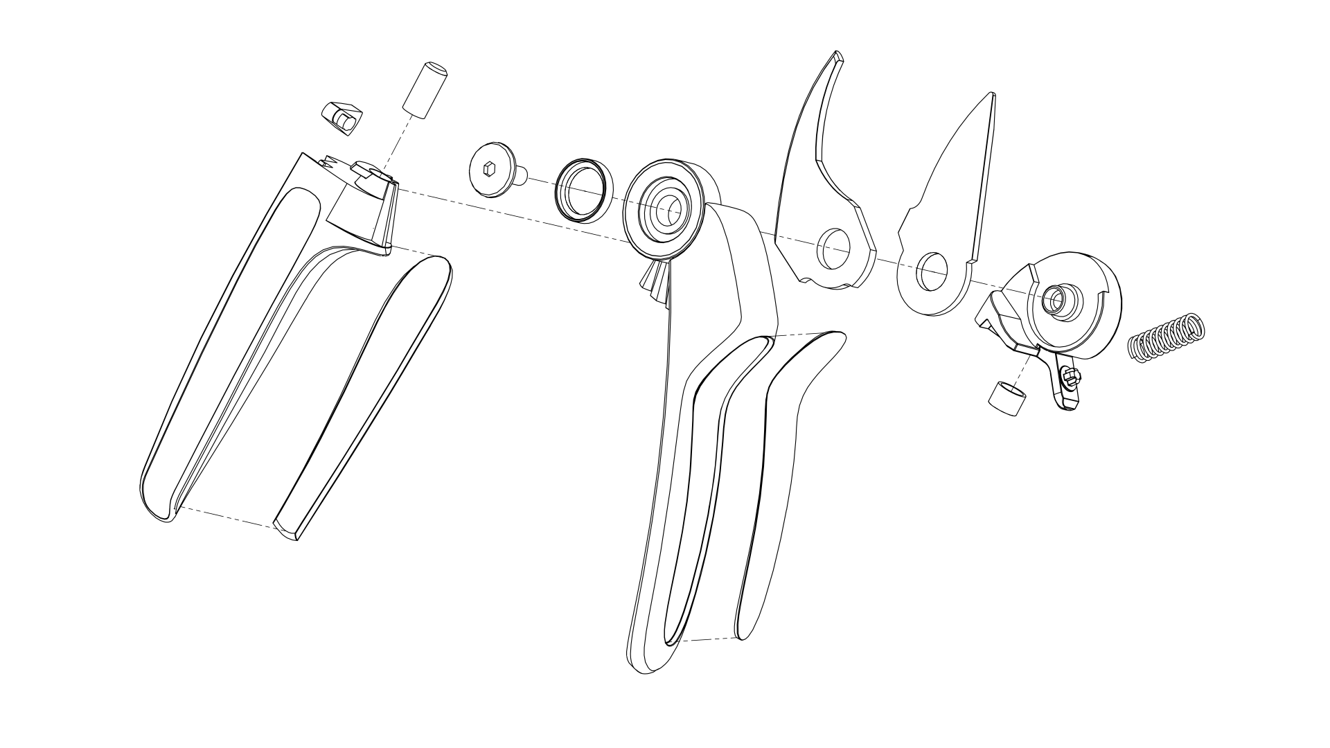 Technical drawing of redesigned pruner